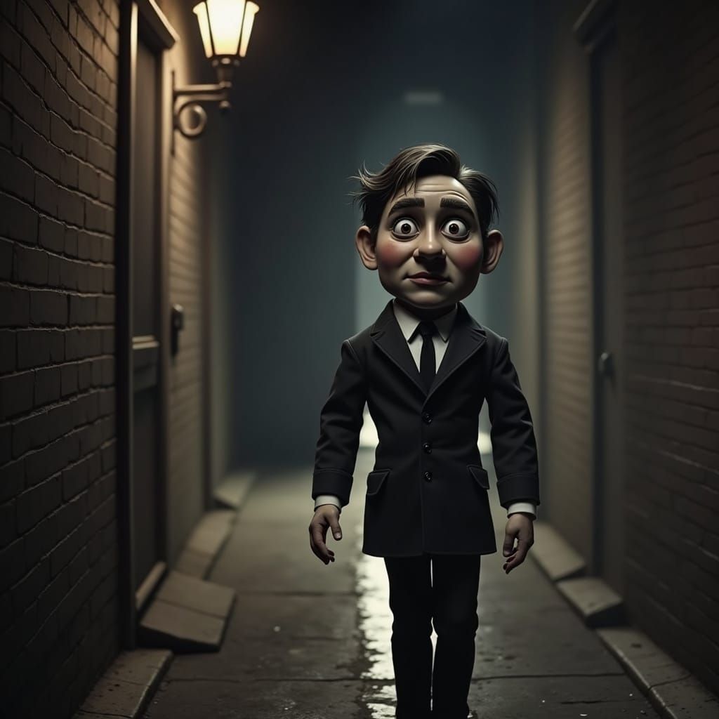 Kier Starmer as Noir Puppet in Henson Style