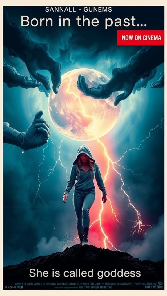 Storm Goddess Movie Poster in Digital Art Style