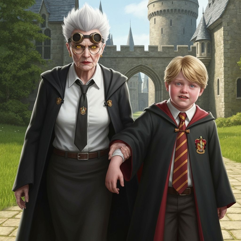 Madam Hooch Supports Neville Longbottom Walking to Hospital ...