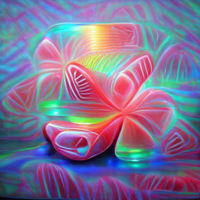 Moana: Abstract Hyperrealistic Holographic Neon 3D Render