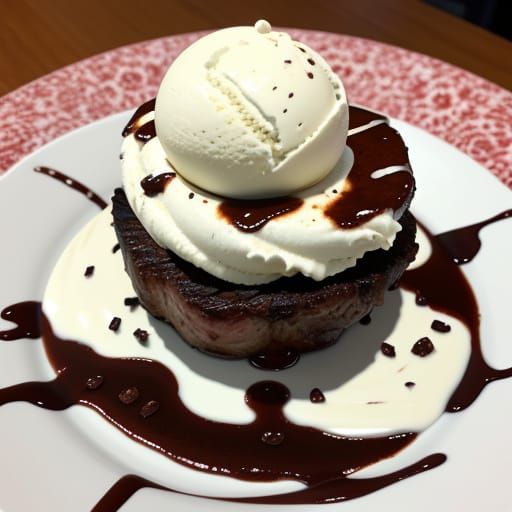 Unusual Combination: Ice Cream and Ribeye Steak