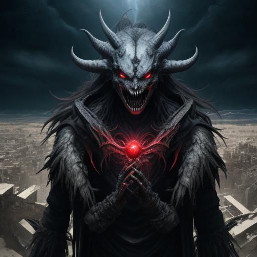 Dark Post-Apocalyptic World Dominated by a Devil