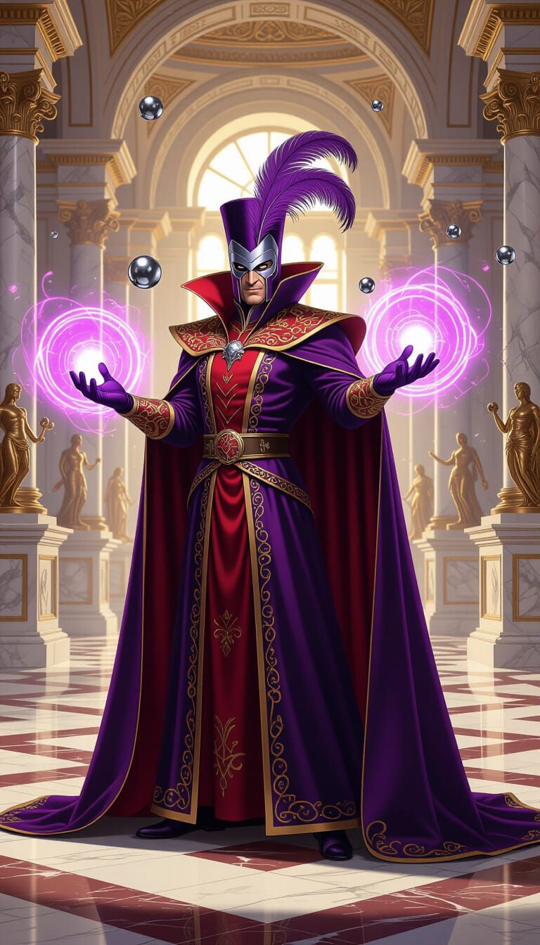 Magneto as Renaissance Nobleman in Cartoon Style