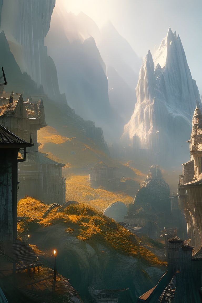 Minas Tirith: Lord of the Rings Fantasy Landscape