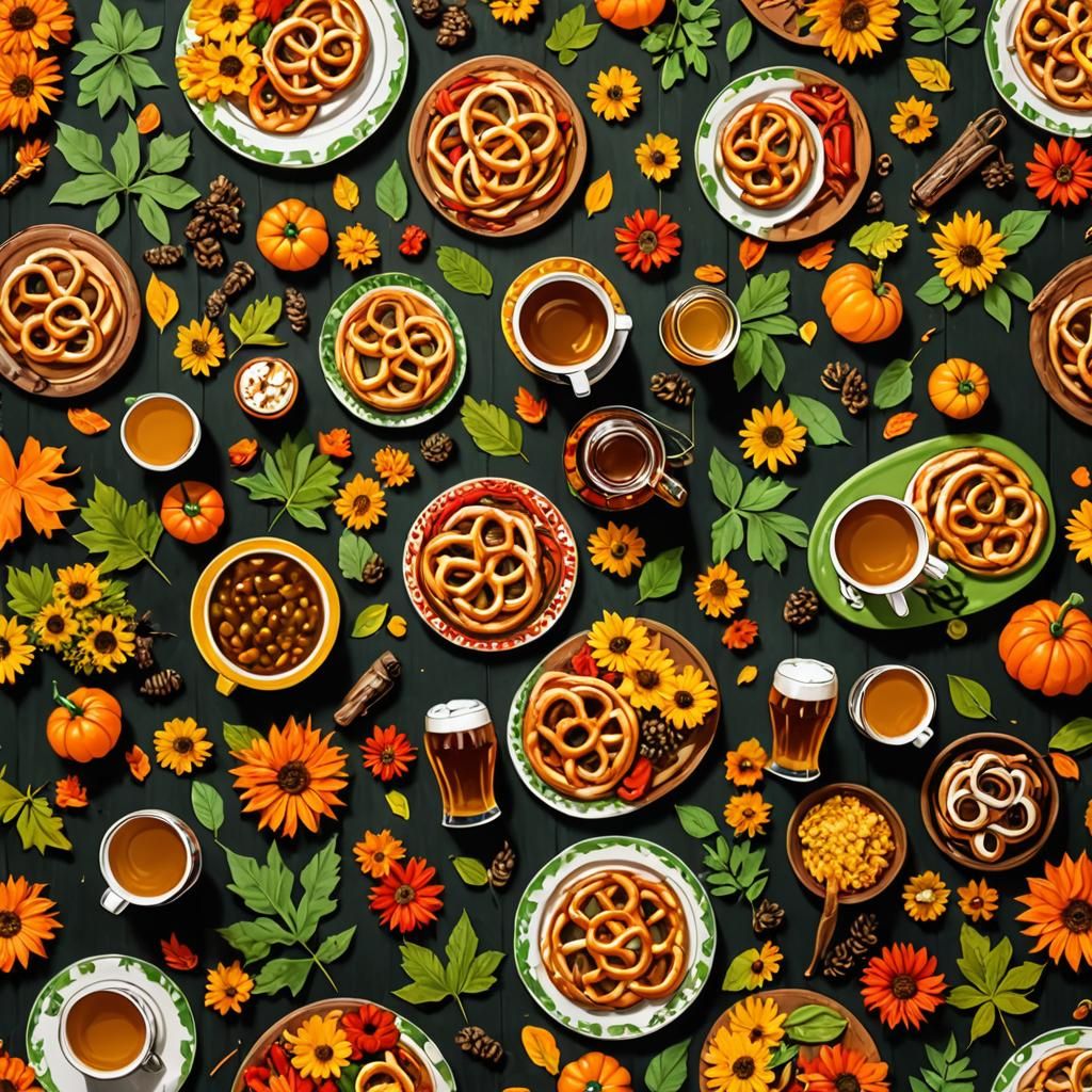 Oktoberfest Celebration with Traditional German Costumes