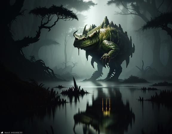 Bullywug in Misty Swamp: 3D Game Cinematic