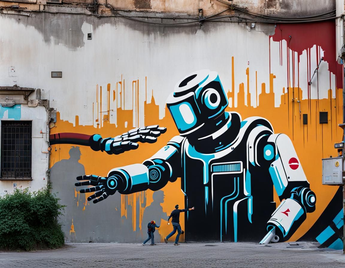 Banksy Mural: Creation of the Robot