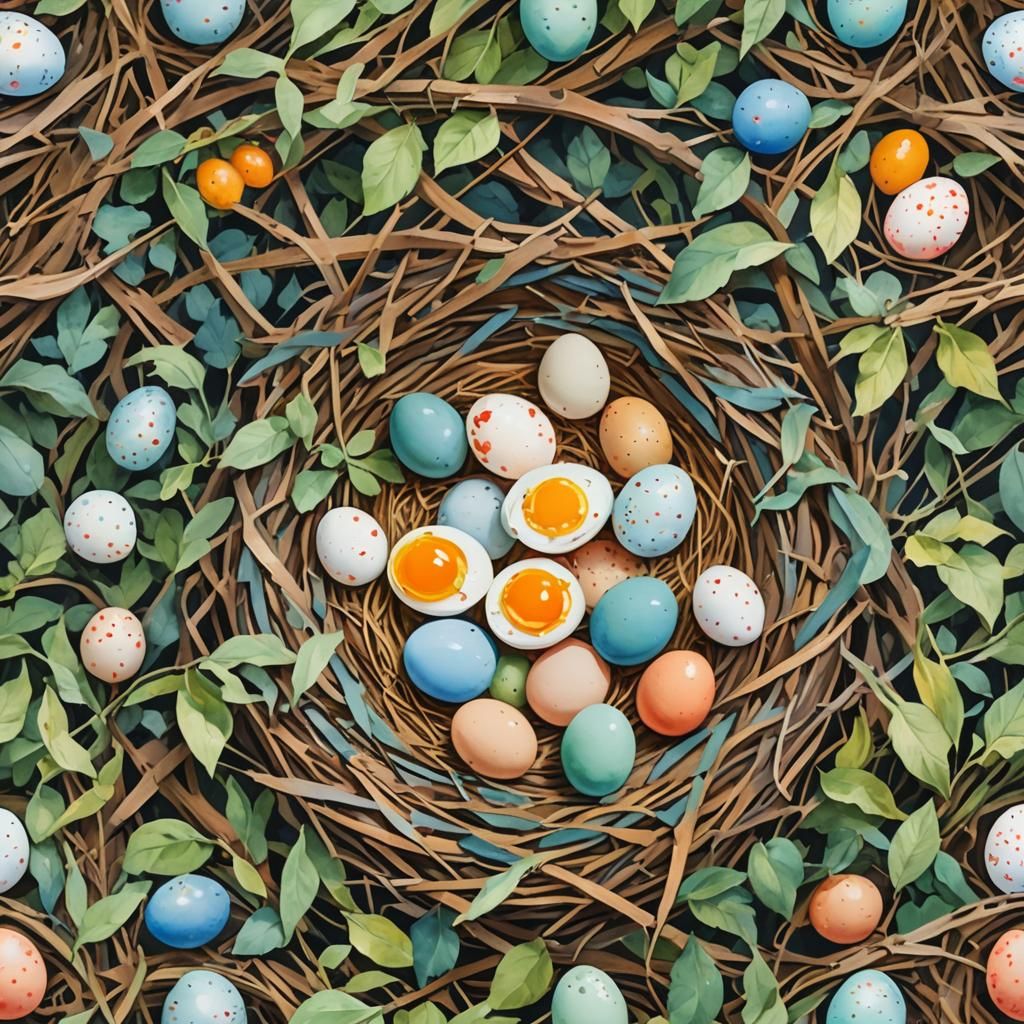 eggs in the nest