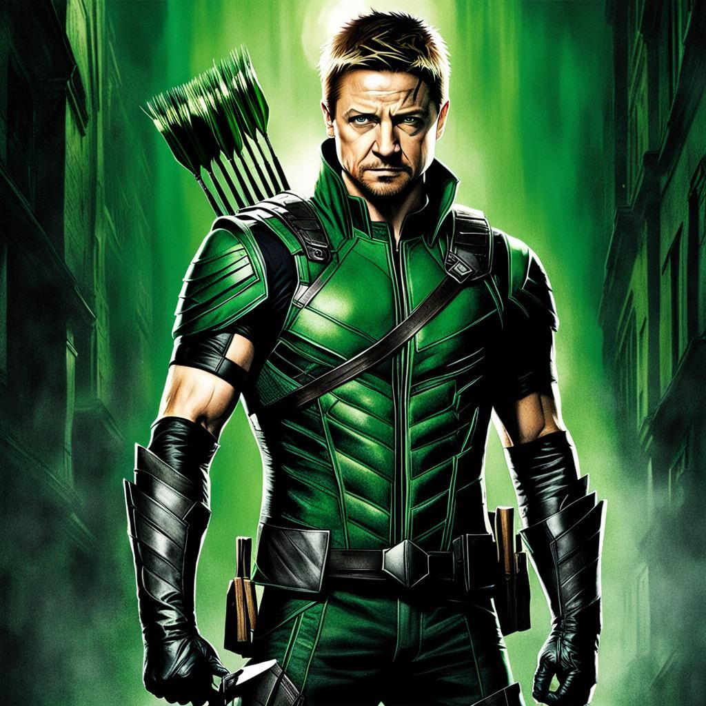 Green Arrow Superhero Portrait in Cinematic Style