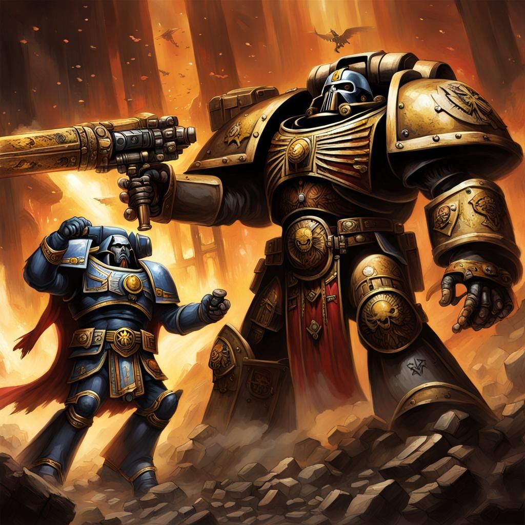 Horus Lupercal Confronts the Emperor: Warhammer 40k