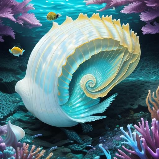 Murex Snail Close-Up: Hyper-Realistic Macro Photography