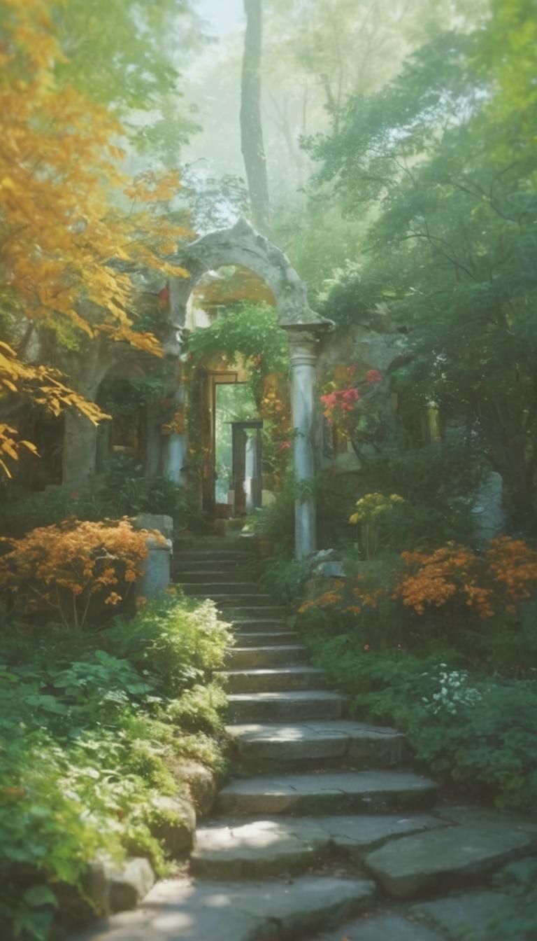 Old House in New Age Style with Group