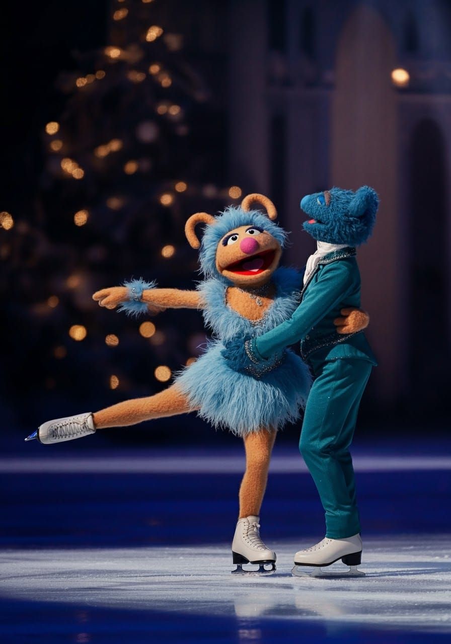 Muppet Ice Dancers Perform in Artificial Atmosphere