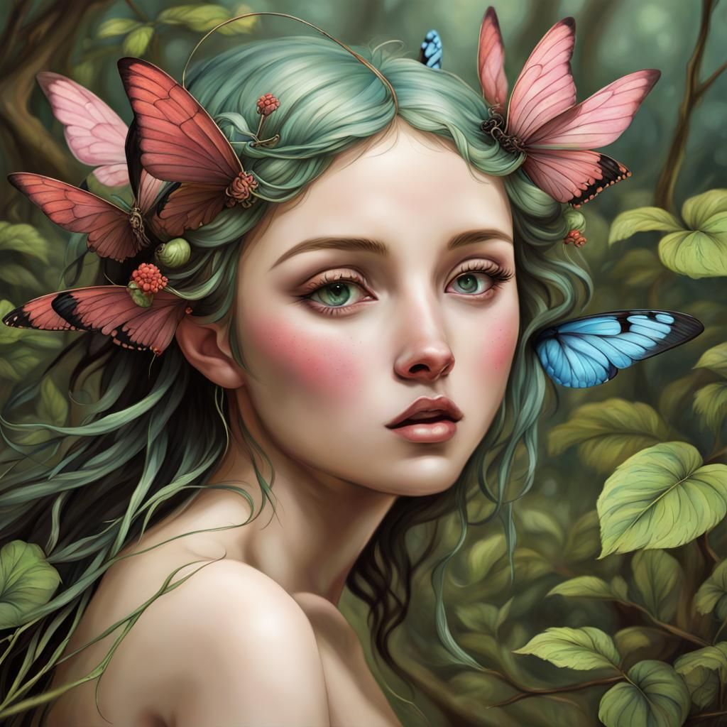 Ethereal Nymph in Classical Style