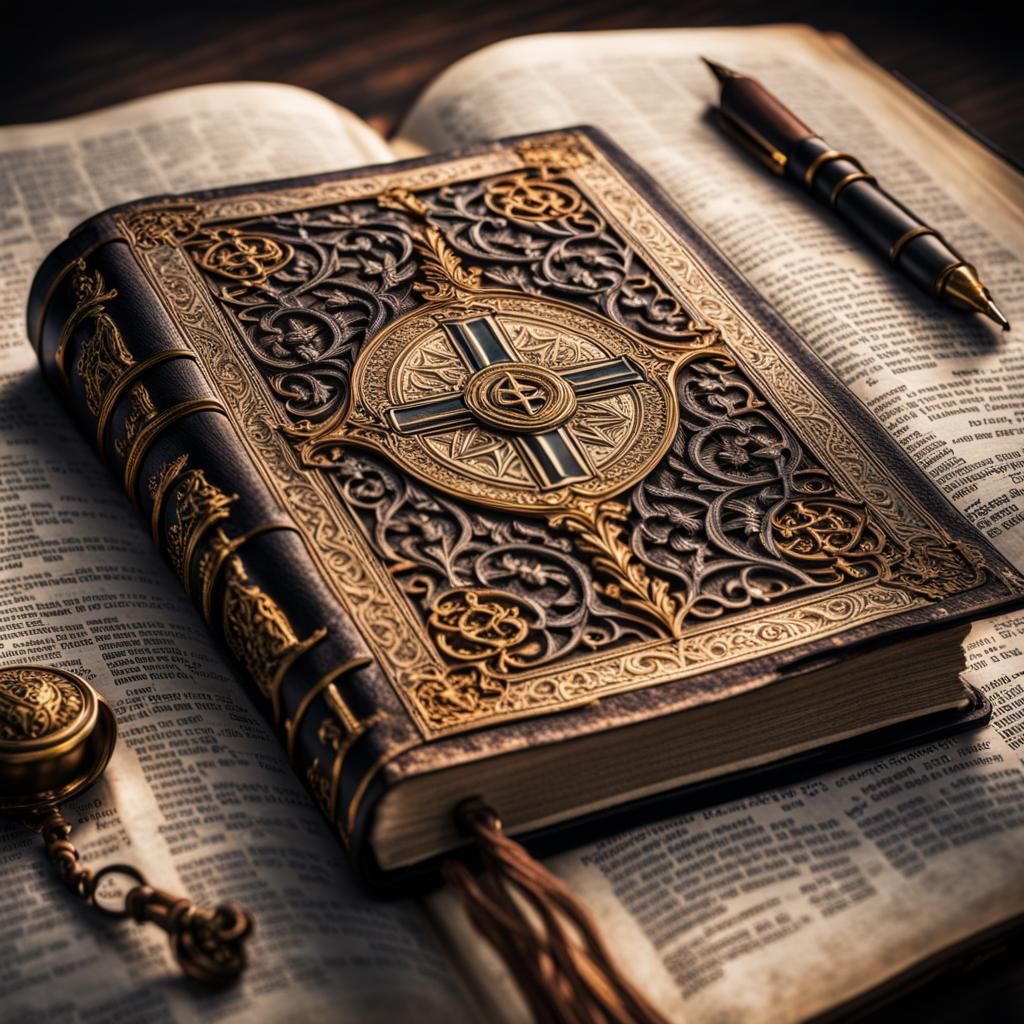 Hyperrealistic Holy Bible with Intricate Details