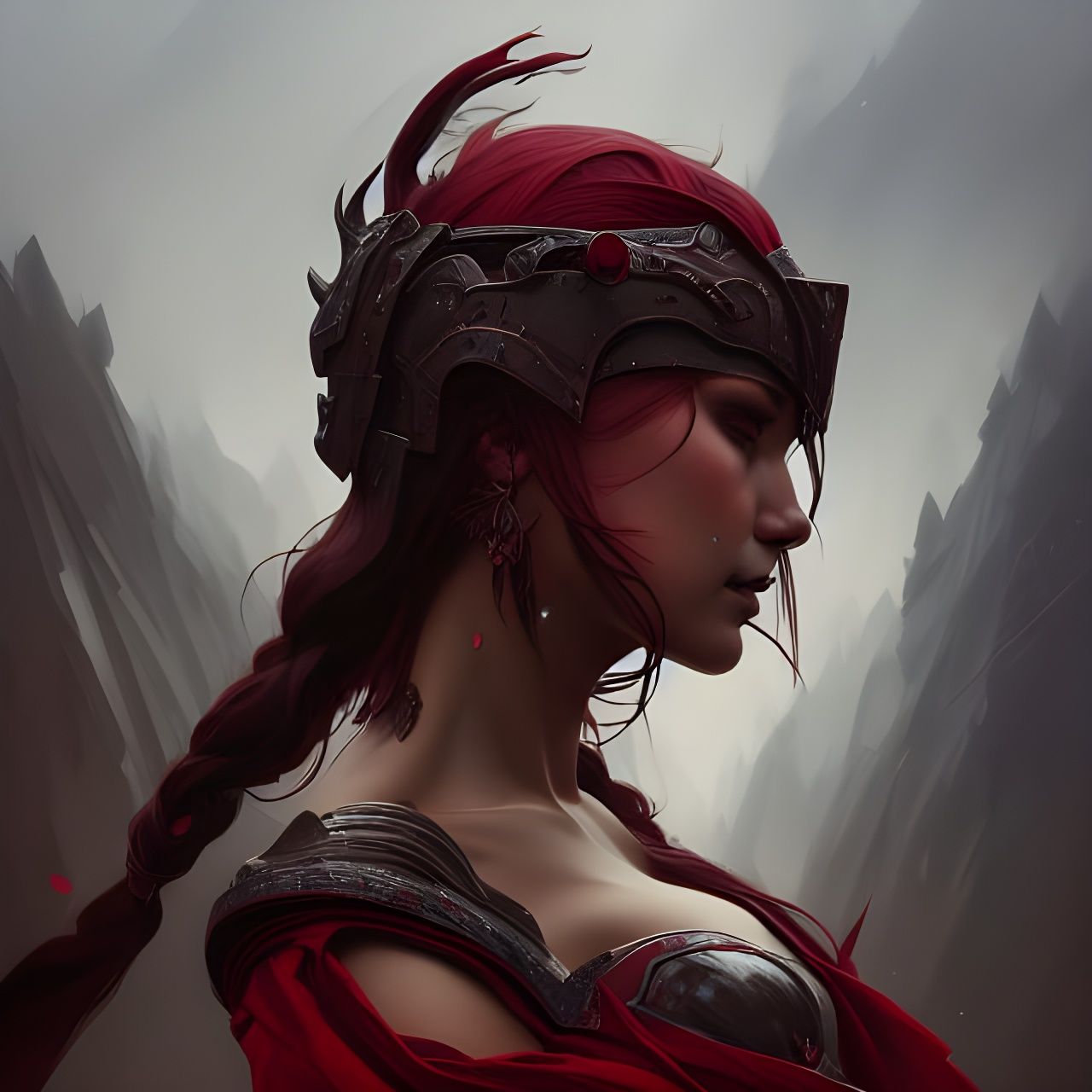 Dark Princess of Wine in Red Armor
