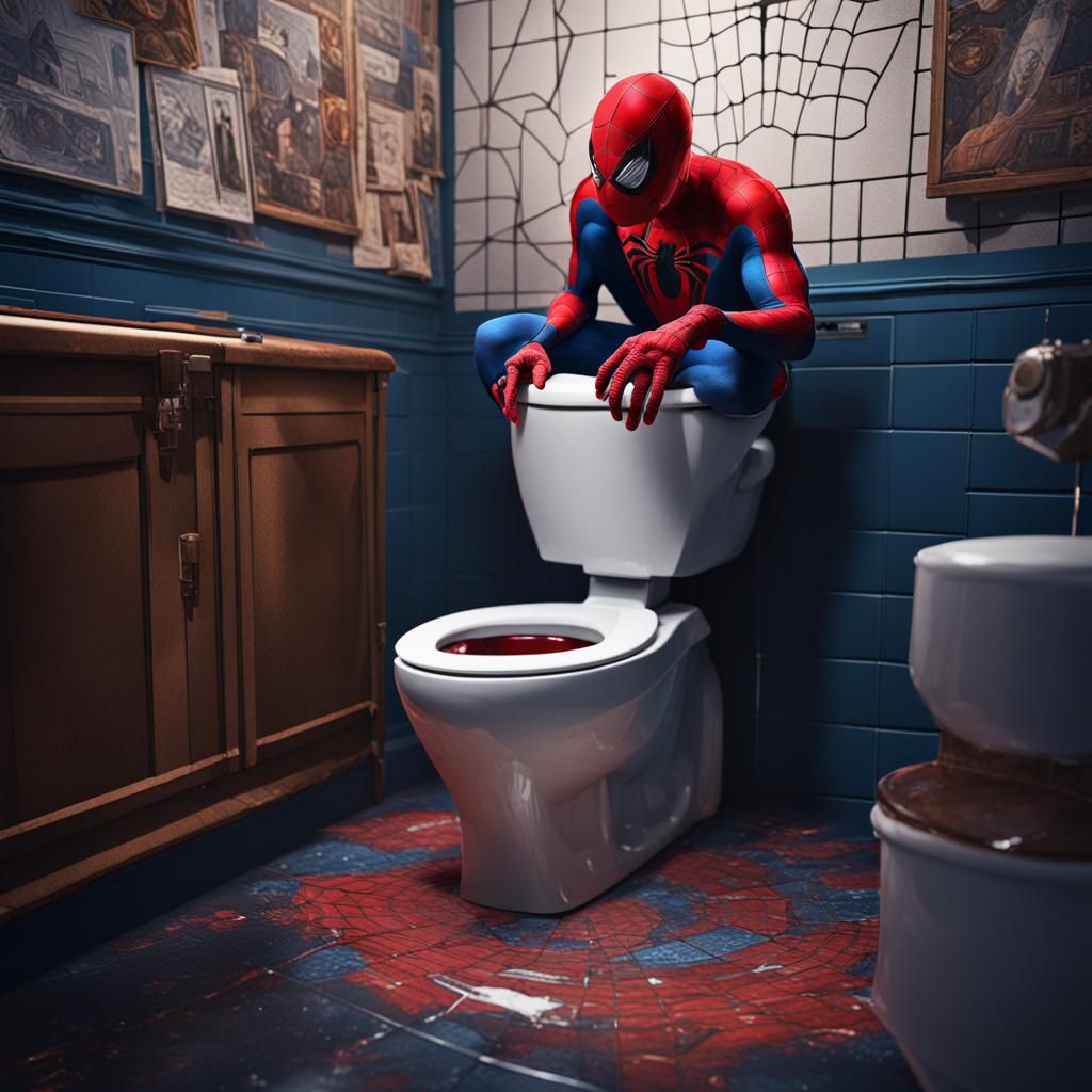 Spiderman Skibidi Toilet: Detailed Fantasy Art
