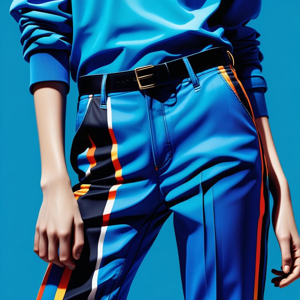 Vibrant Pop Art Fashion Portrait with Bold Graphics