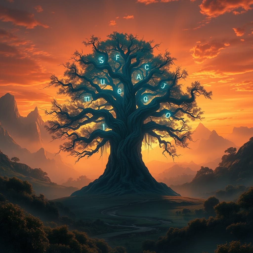 Majestic Fantasy Landscape at Dusk