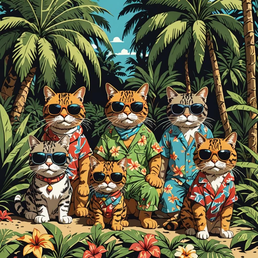 Cool Cats in Paradise: Retro C64 Adventure