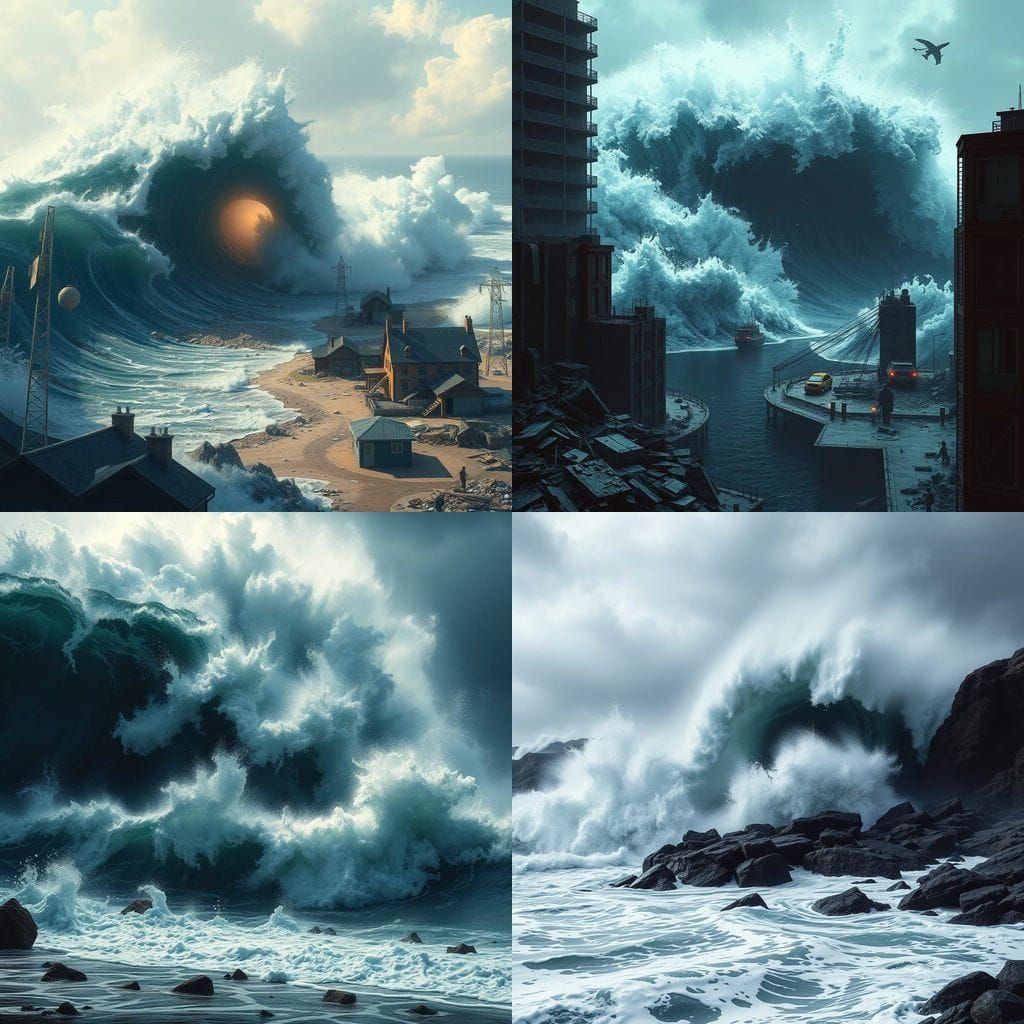 AI Generated Tsunami Wave