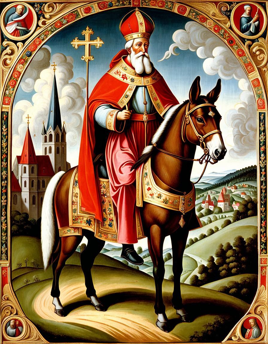 Saint Nicholas Fox in Iconographic Style