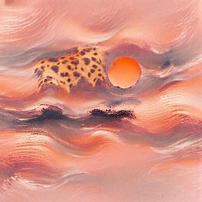 Cheetah Print Rose Gold Sunset Design