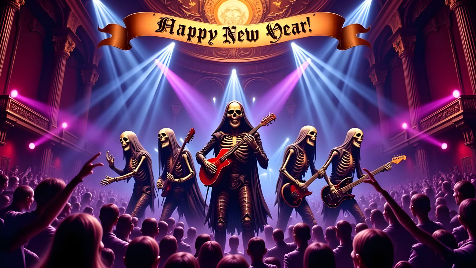 Undead Heavy Metal Band Performs at Opulent New Year's Eve B...
