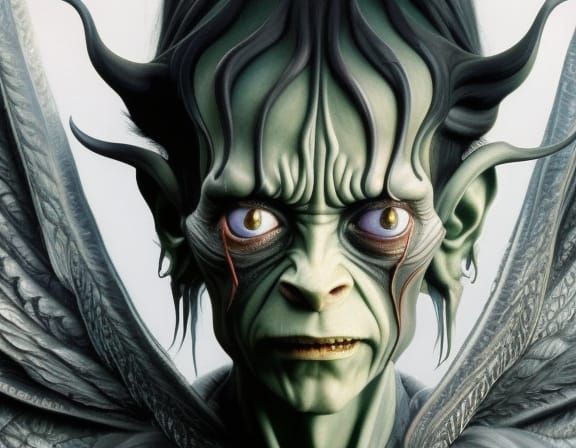 Gollum Portrait in Art Nouveau Baroque Style