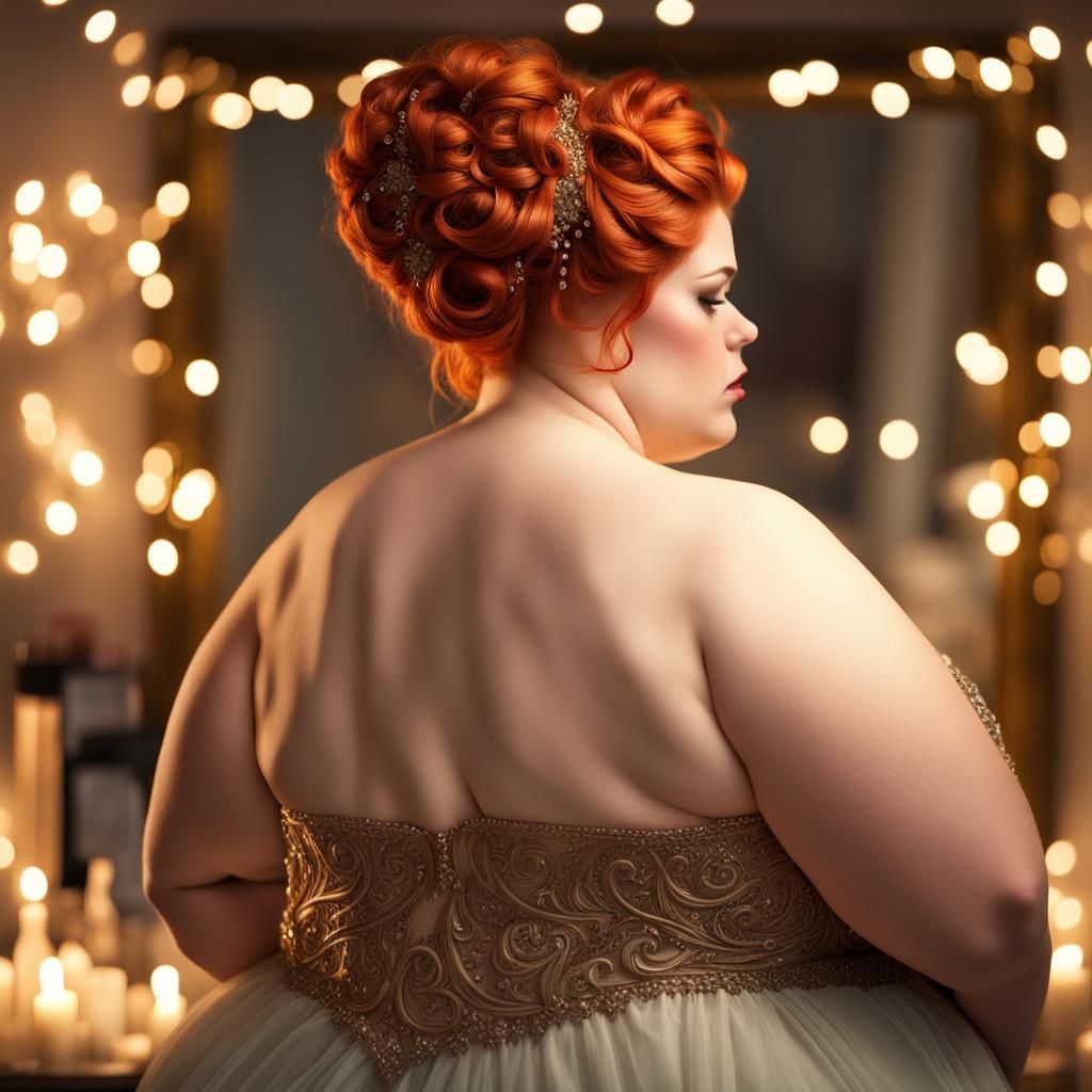 Romantic Updo with Fairy Lights and Candles