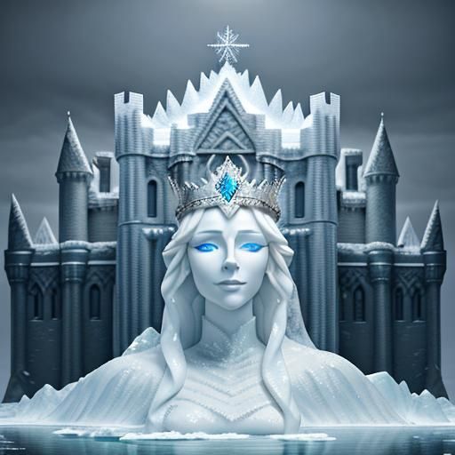 Icy Queen Antarctica Sculpture in 3D