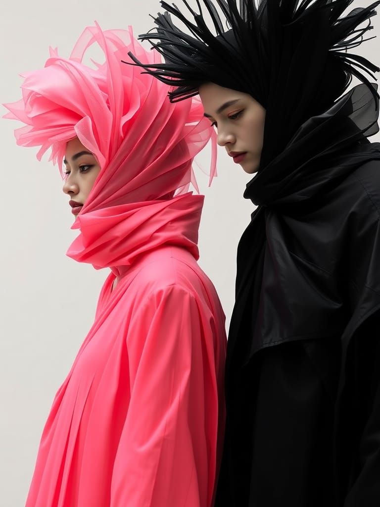 Abstract Sculpture in Avant-Garde Fashion Style