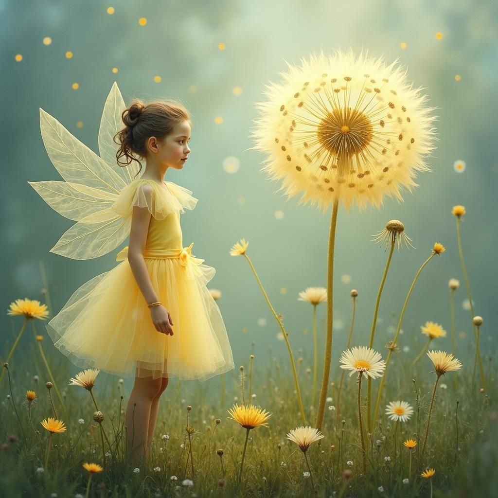 Ethereal Dandelion Ghosts in Dreamlike Fantasy