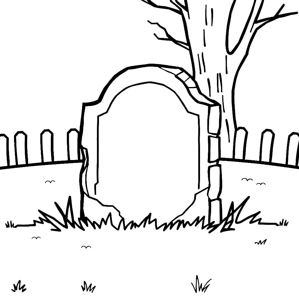 Simple Gravestone Outline Art