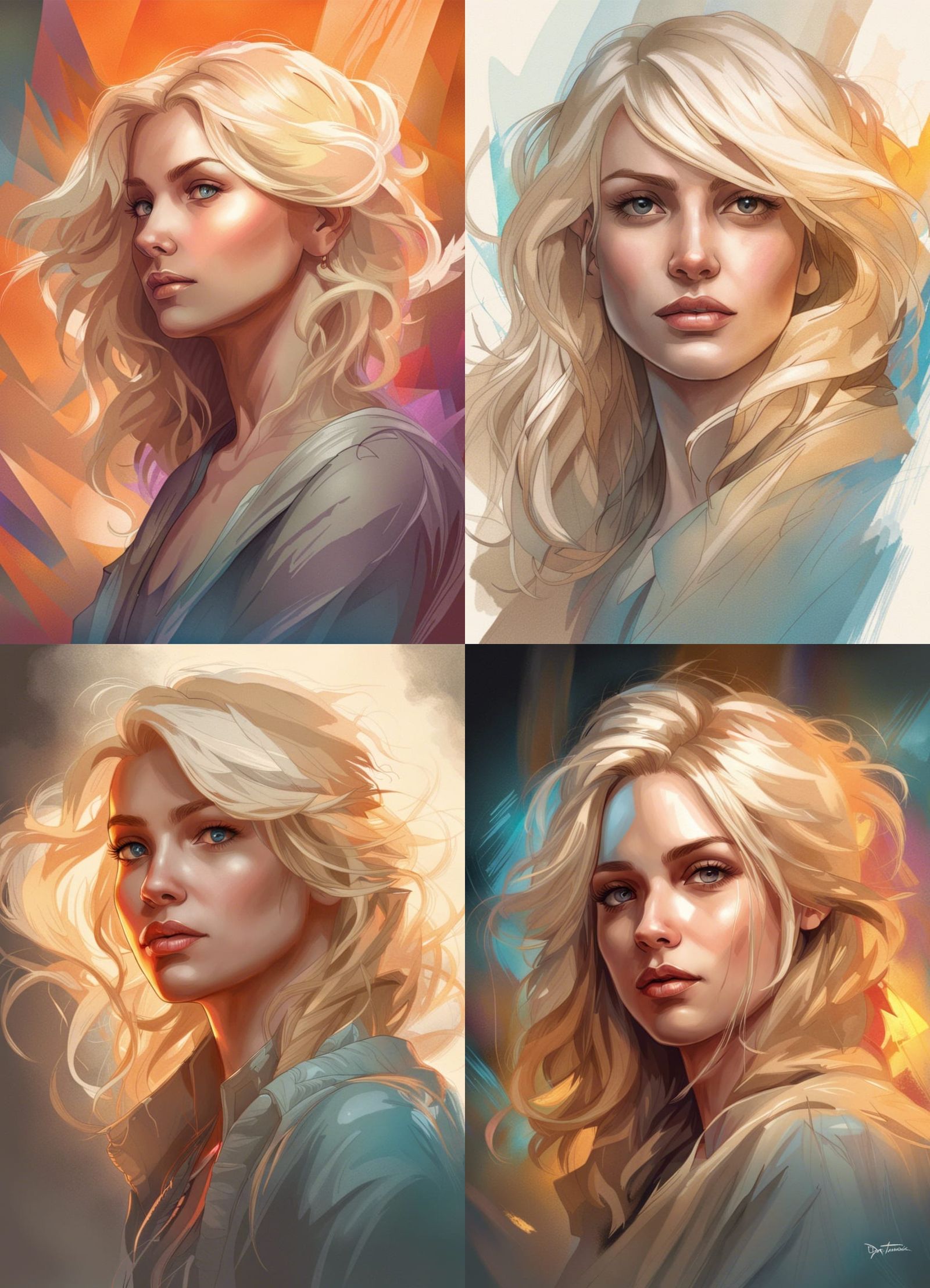 Beautiful Blonde Woman: Detailed Pencil Sketch Portrait