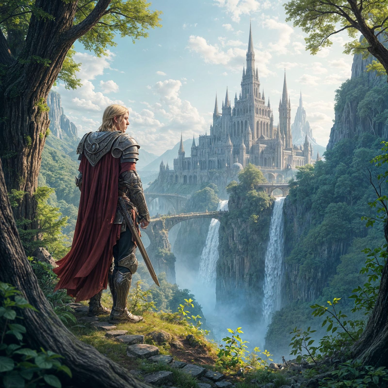 Magical City Gaze: Half-Elf Paladin Contemplation