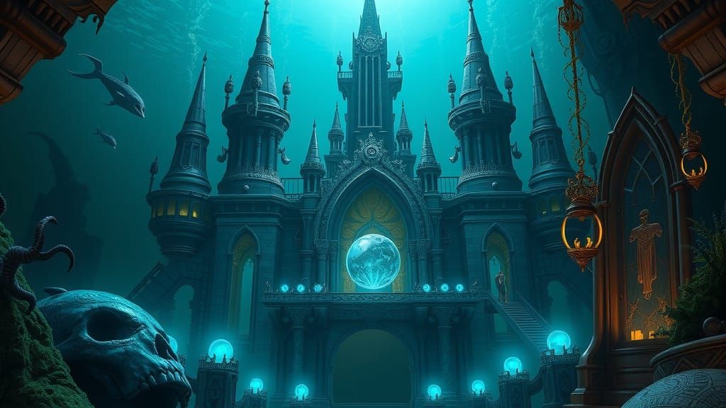 Abyssal Citadel: Dark Underwater Lair of the Aquatic Villain