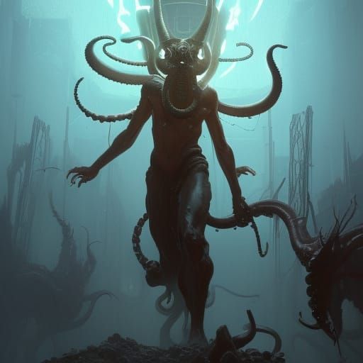 Nyarlathotep Dark Fantasy Concept Art