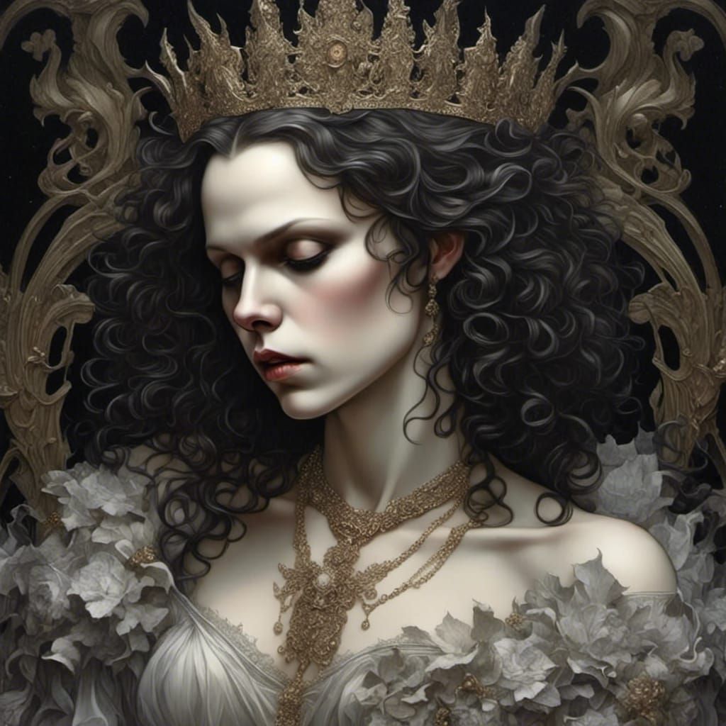 Infernal Majesty Portrait in Dark Fantasy Style