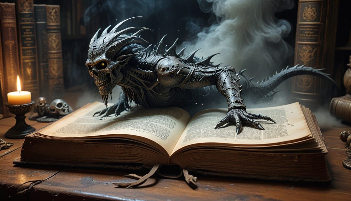 Ancient Tome Unveils Mystical Secrets in a Haunting, Swirlin...