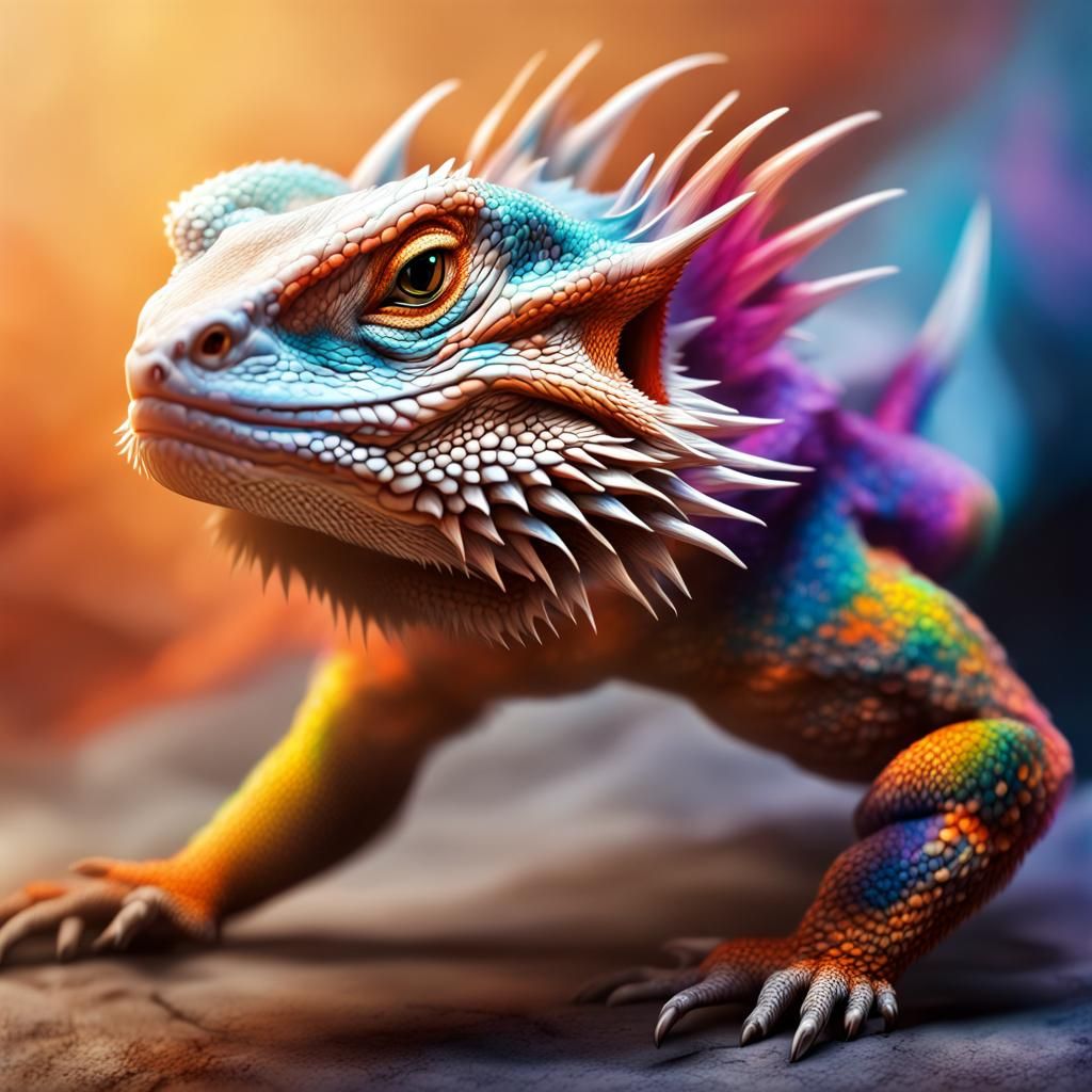 Bearded Dragon Transforming into a Real Dragon