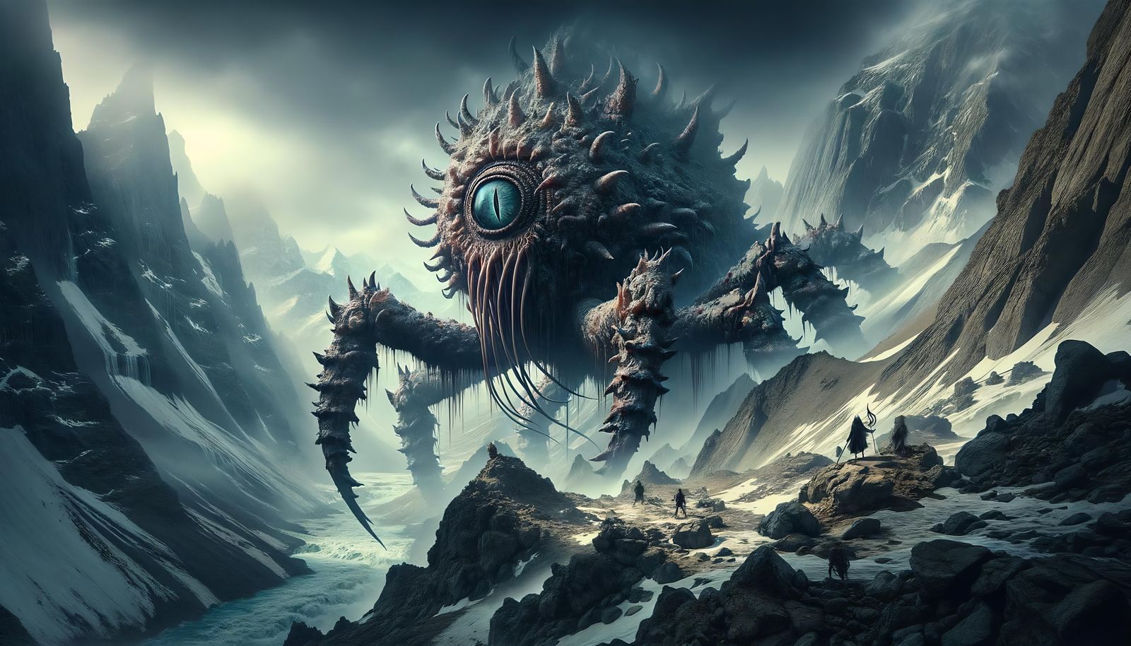 Avalancher Unleashes Rock Avalanche in Dark Digital Fantasy