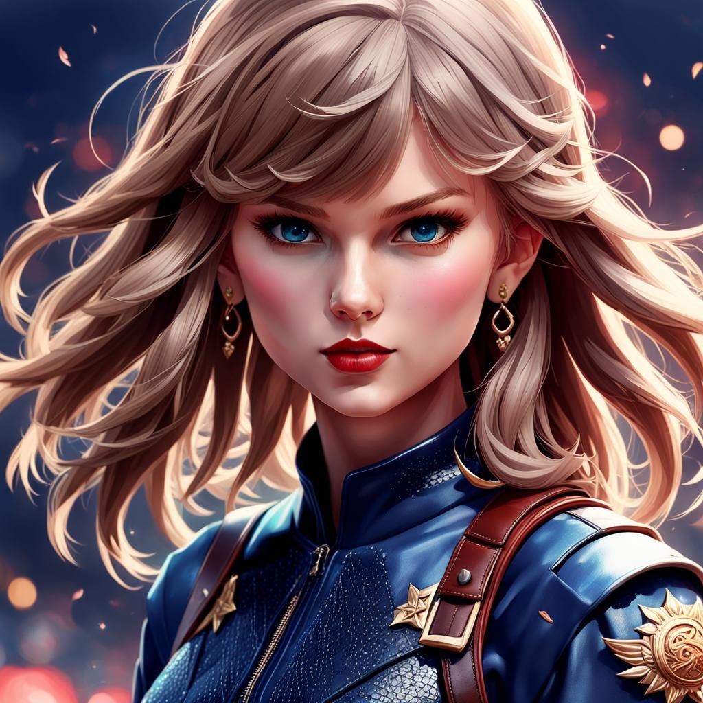 Taylor Swift as 3D Anime Art