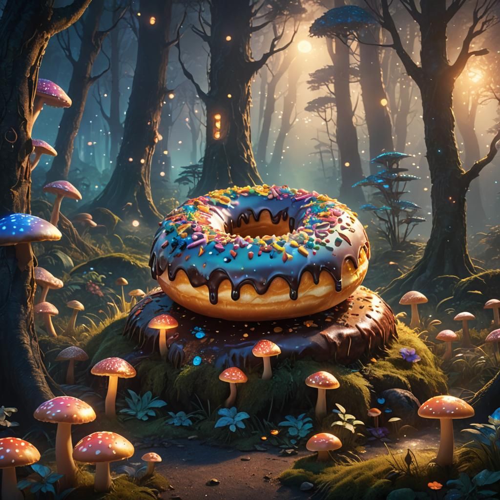 Mystical Forest Donut Concept Art
