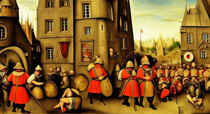 Medieval brass band of firefighters B
