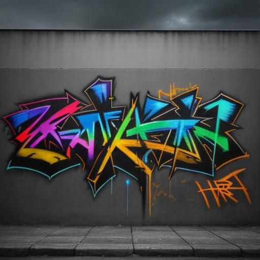 Hyperrealistic Graffiti Tag of KWriter with Pencil