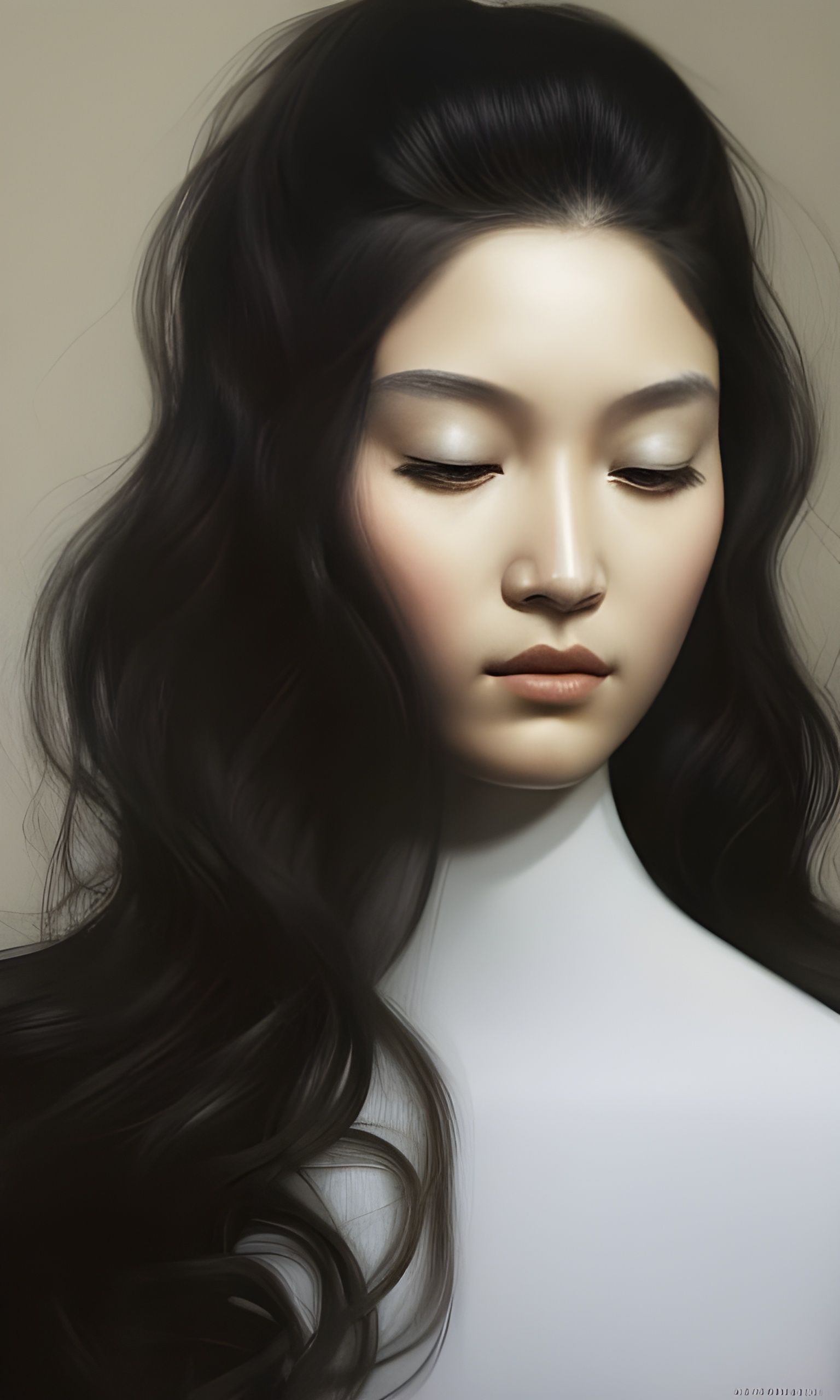 Ominous Portrait of Girl in Surrealist Style