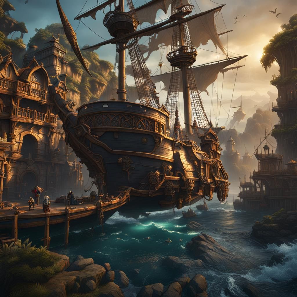 Pirate Raid: Detailed Matte Painting in Unreal Engine