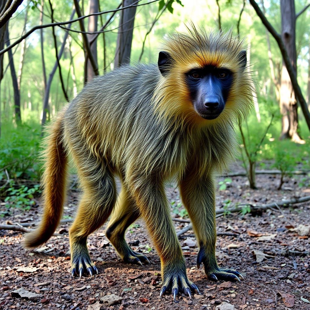 Canine-Faced Baboon Creature in Arizona Forest