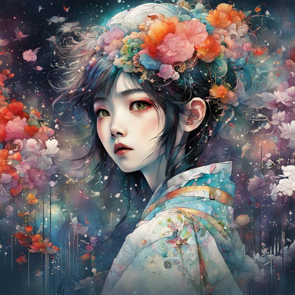 Vibrant Japanese Culture Digital Art